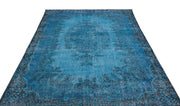 Atina Turquoise Vintage Wool Handmade Area Rug 6'4" x 10'6"