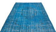 Atina Turquoise Vintage Wool Handmade Area Rug 5'5" x 9'5"