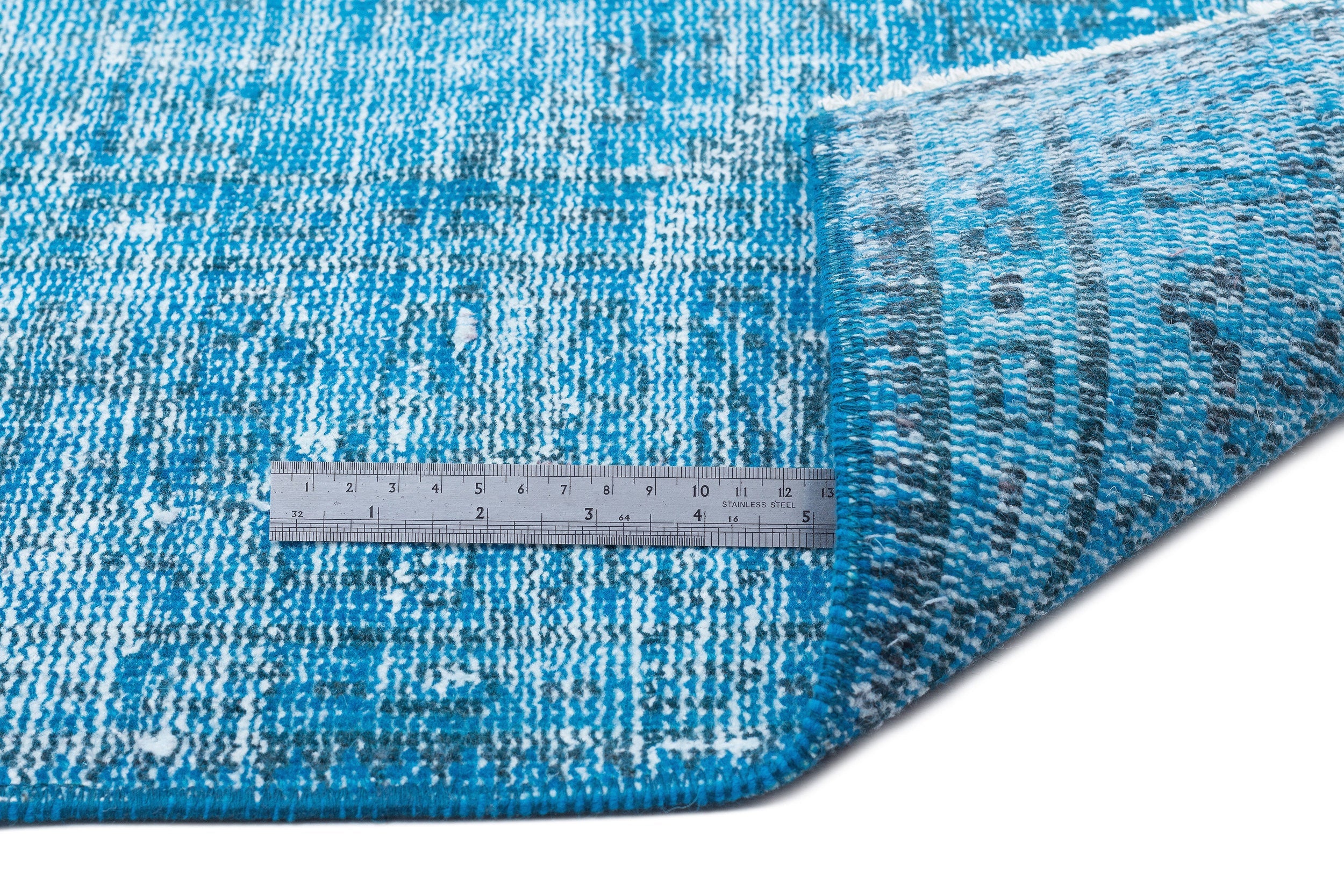 Atina Turquoise Vintage Wool Handmade Area Rug 6'0" x 9'9"