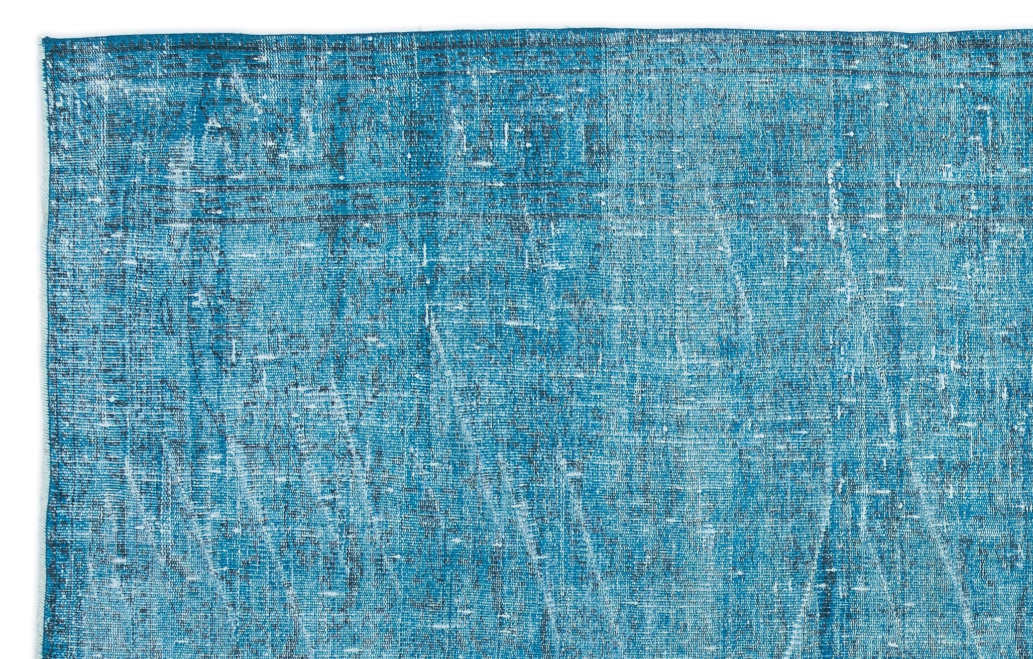 Atina Turquoise Vintage Wool Handmade Area Rug 6'0" x 9'9"