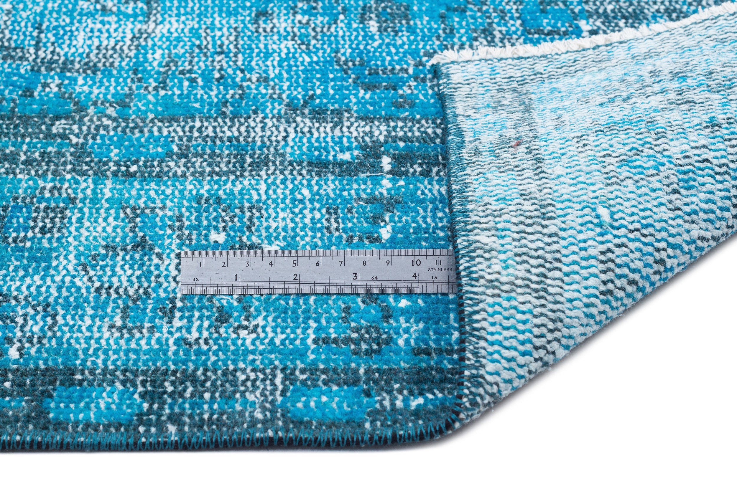Atina 15900 Turquoise Vintage Wool Handmade Area Rug 5'7" x 9'1"