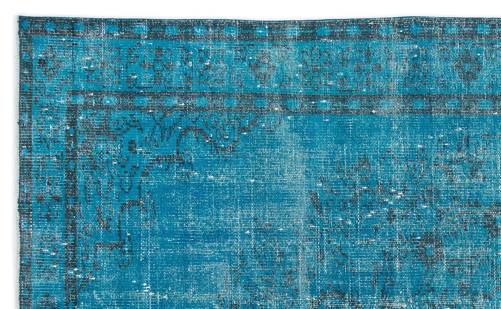 Atina 15900 Turquoise Vintage Wool Handmade Area Rug 5'7" x 9'1"