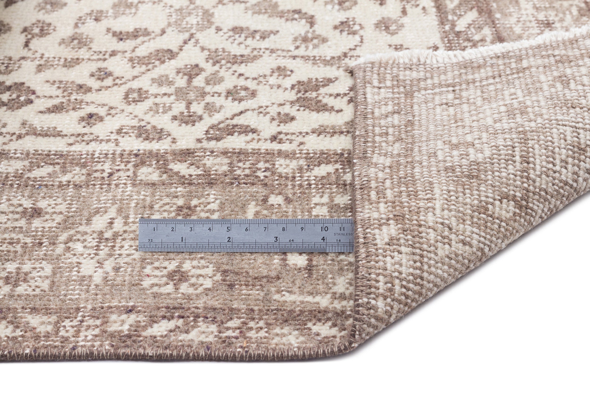 Atina 15906 Beige Vintage Wool Handmade Area Rug 5'4" x 9'2"