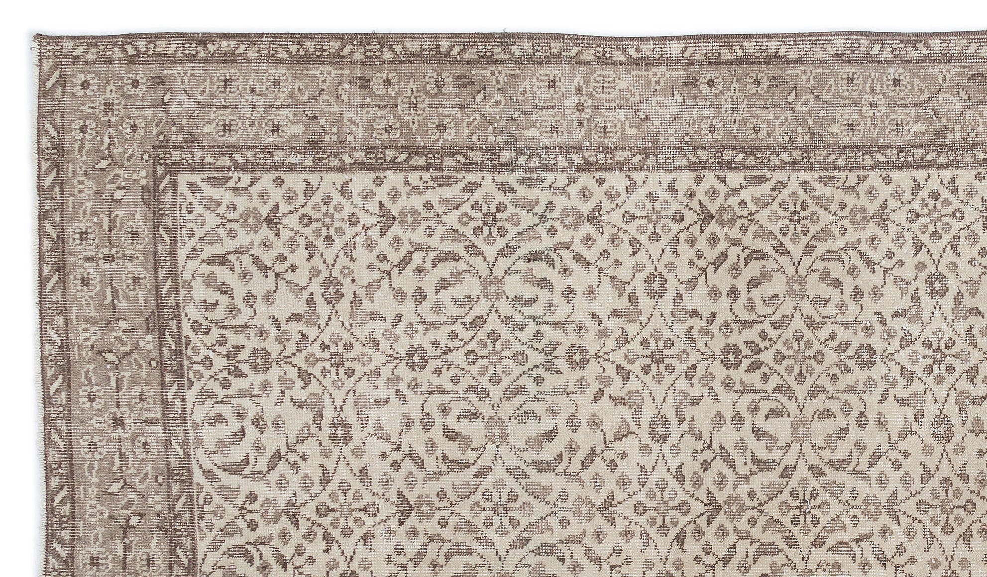 Atina 15906 Beige Vintage Wool Handmade Area Rug 5'4" x 9'2"