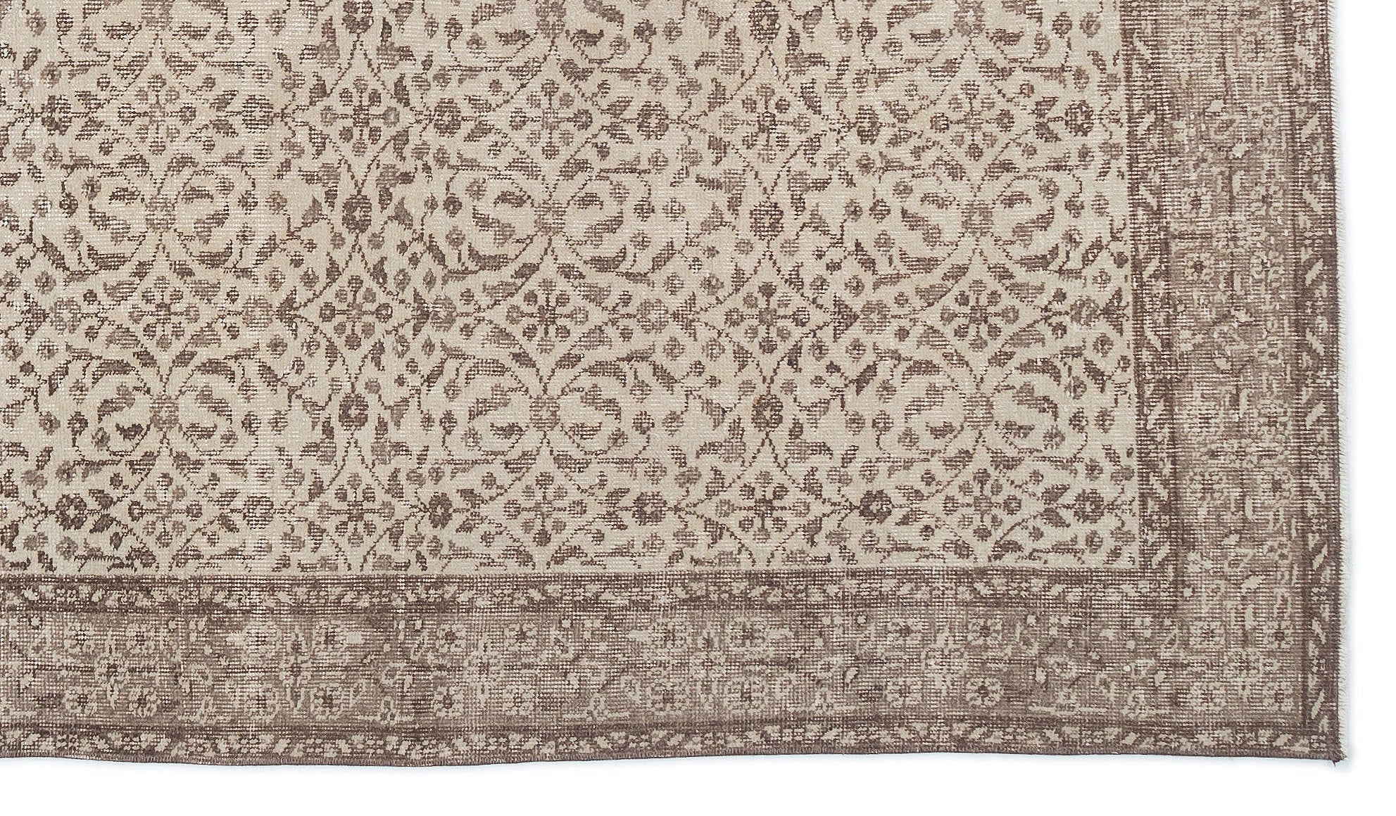 Atina 15906 Beige Vintage Wool Handmade Area Rug 5'4" x 9'2"