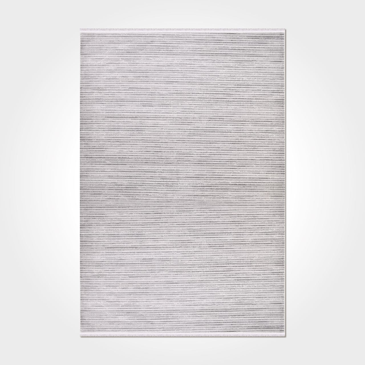 Grey Striped Area Rug – Machine Made Rug With 10 mm Pile Height, Acrylic Yarn
