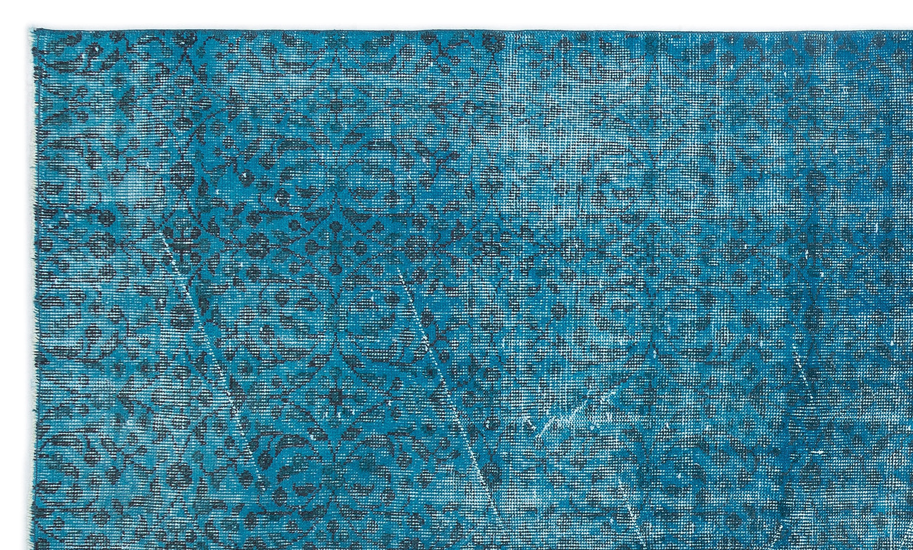 Atina Turquoise Vintage Wool Handmade Area Rug 5'1" x 8'6"