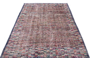 Atina Beige Vintage Wool Handmade Area Rug 3'10" x 7'3"