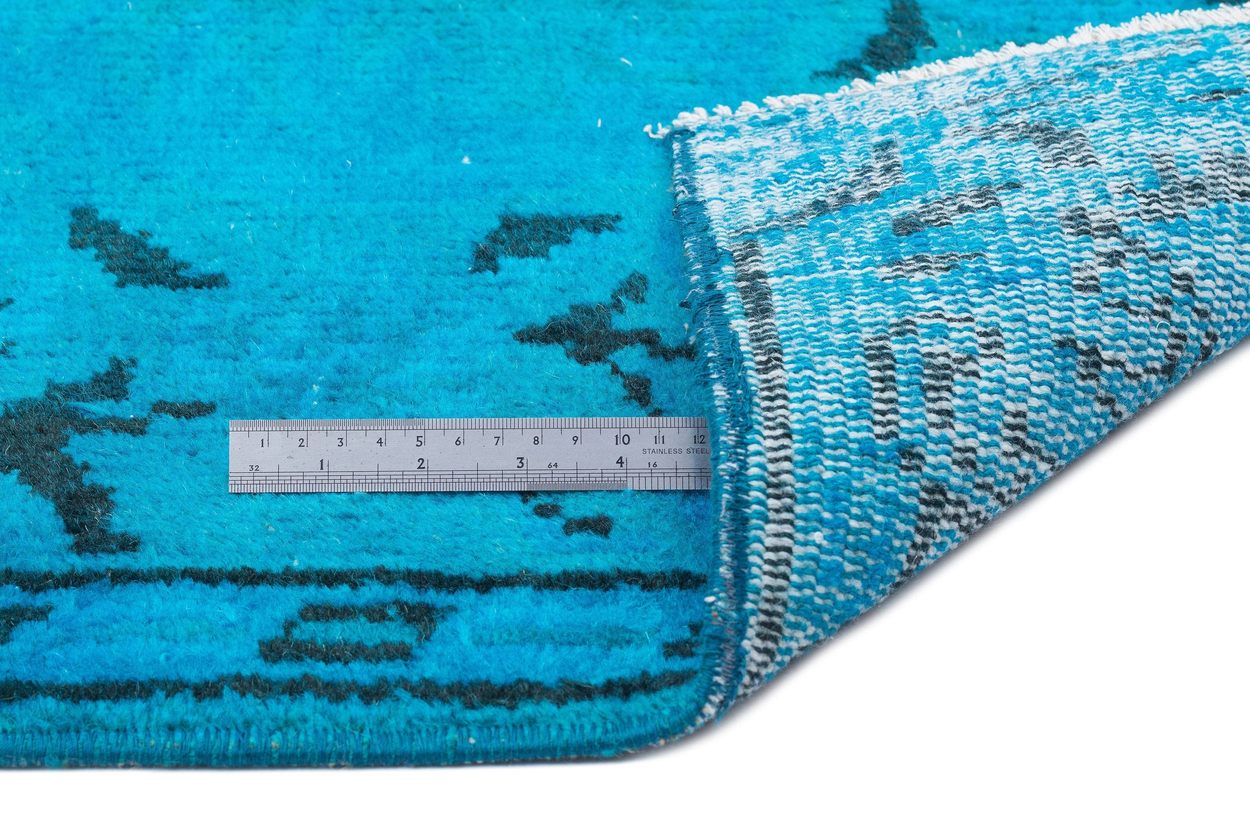 Atina Turquoise Vintage Wool Handmade Area Rug 5'5" x 8'8"