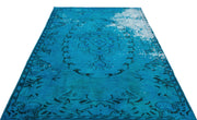 Atina Turquoise Vintage Wool Handmade Area Rug 5'5" x 8'8"