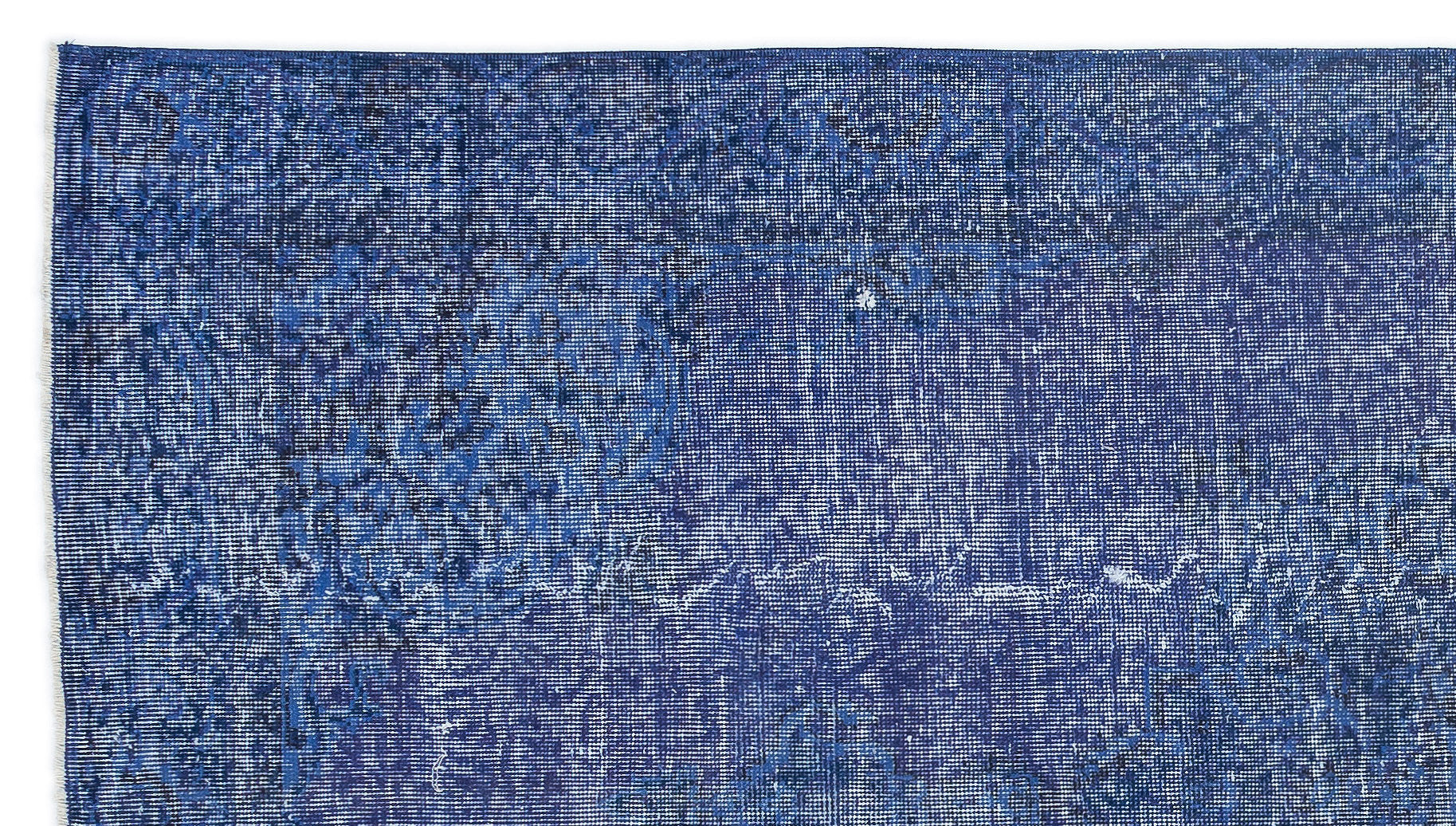 Atina Blue Vintage Wool Handmade Area Rug 4'7" x 8'3"
