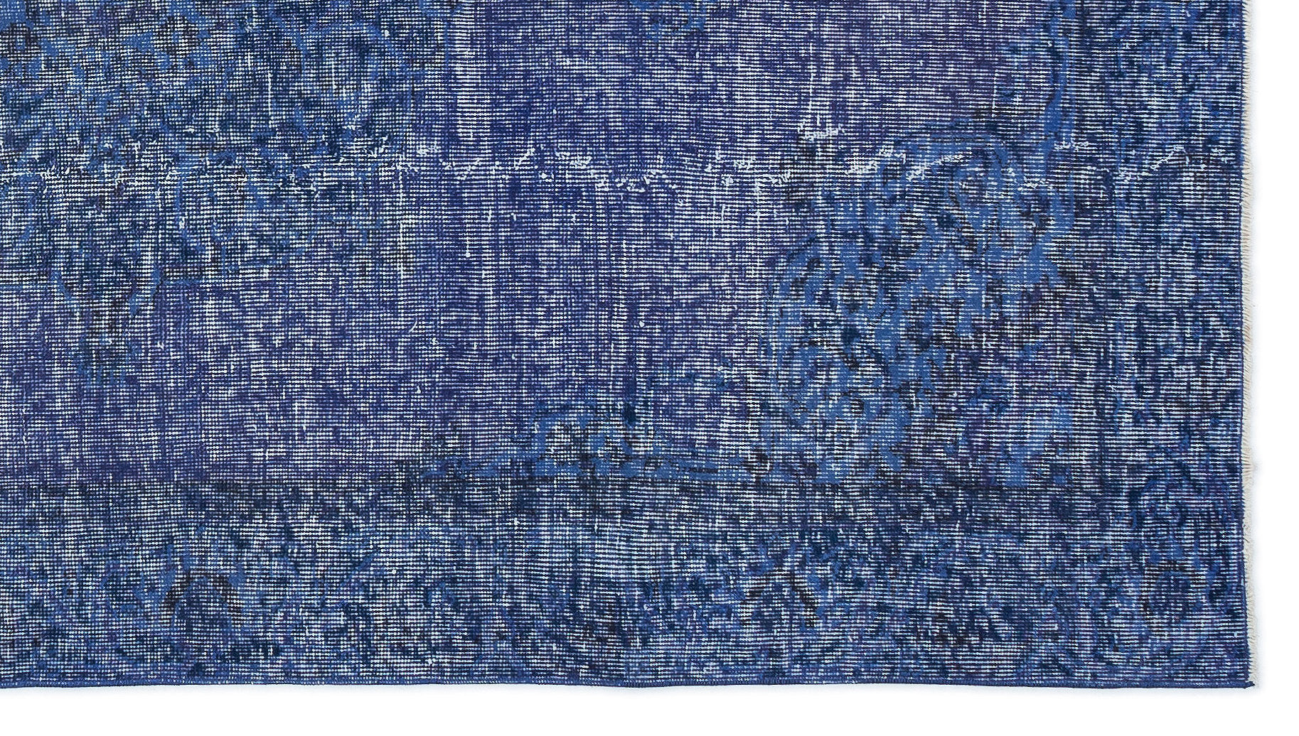 Atina Blue Vintage Wool Handmade Area Rug 4'7" x 8'3"