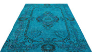 Atina Turquoise Vintage Wool Handmade Area Rug 5'1" x 8'11"