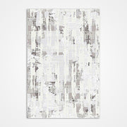 Modern Grey Area Rug - Machine Made Rug With Laser Cut Edges, 8mm Pile Height