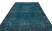 Atina Turquoise Vintage Wool Handmade Area Rug 6'6" x 11'0"