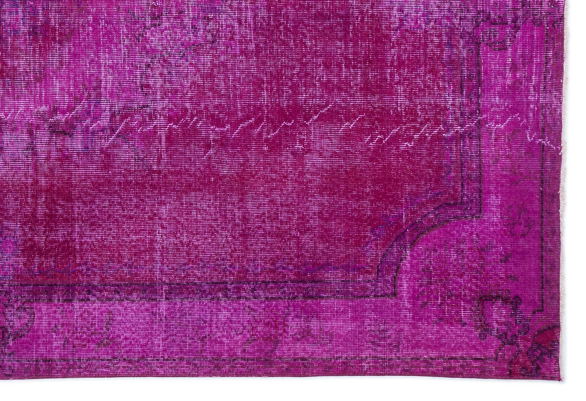 Atina Pink Vintage Wool Handmade Area Rug 6'6" x 9'5"