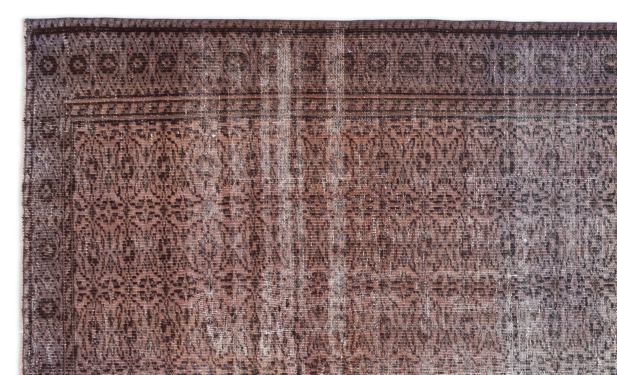 Atina Cream Vintage Wool Handmade Area Rug 5'10" x 9'7"