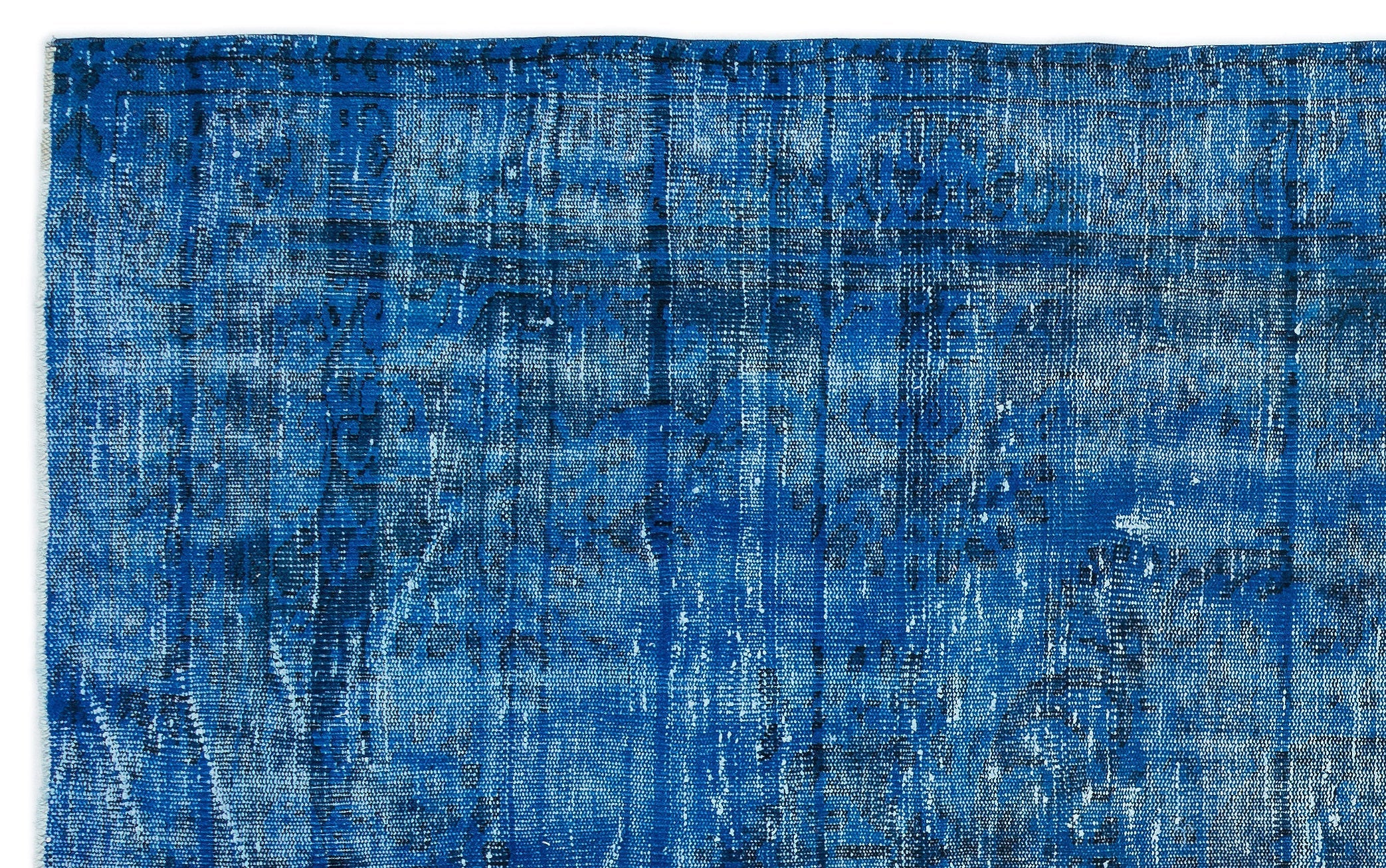 Atina Turquoise Vintage Wool Handmade Area Rug 6'0" x 9'8"