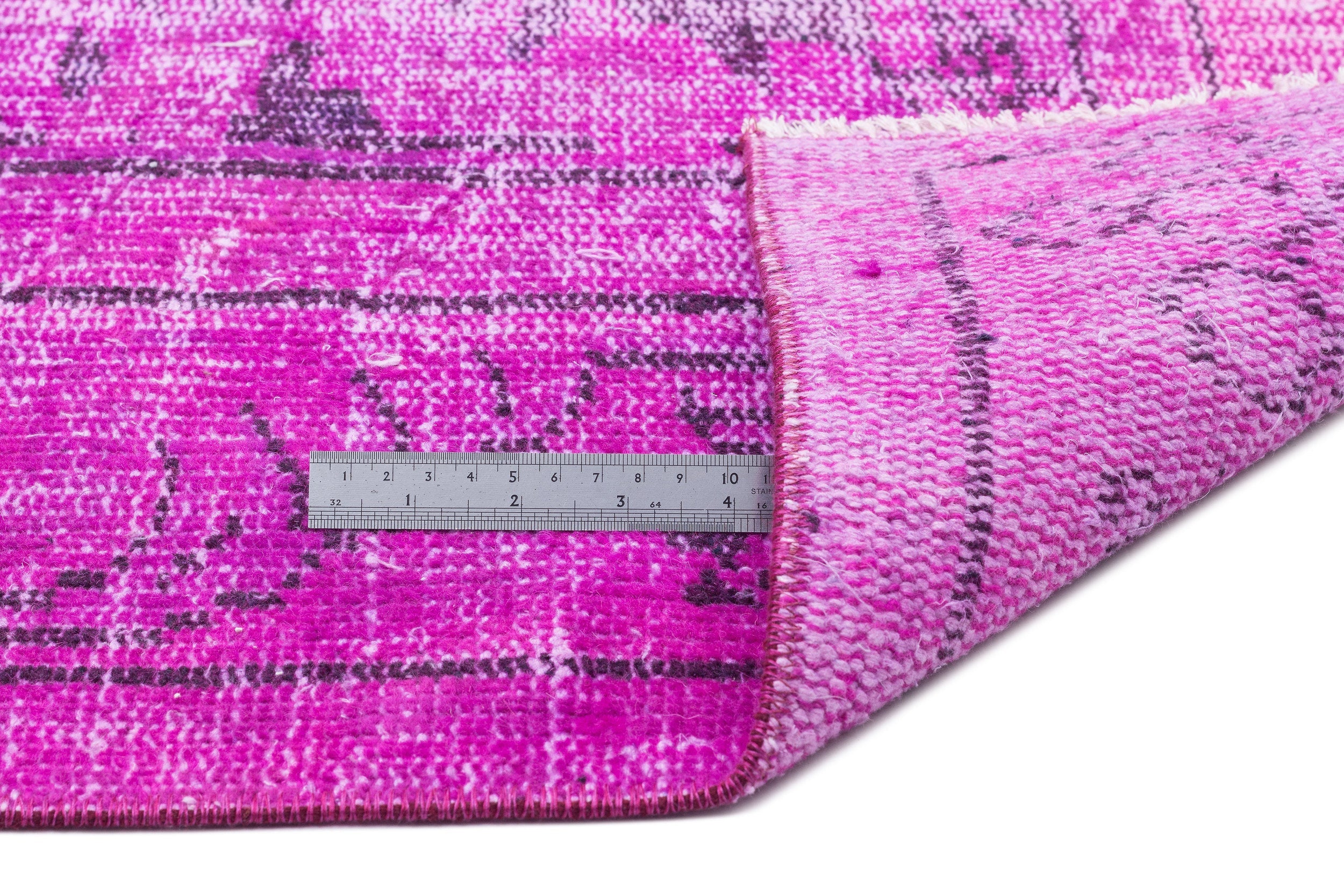 Atina Pink Vintage Wool Handmade Area Rug 6'2" x 9'7"