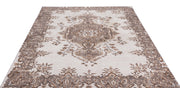 Atina Beige Vintage Wool Handmade Area Rug 5'5" x 8'9"