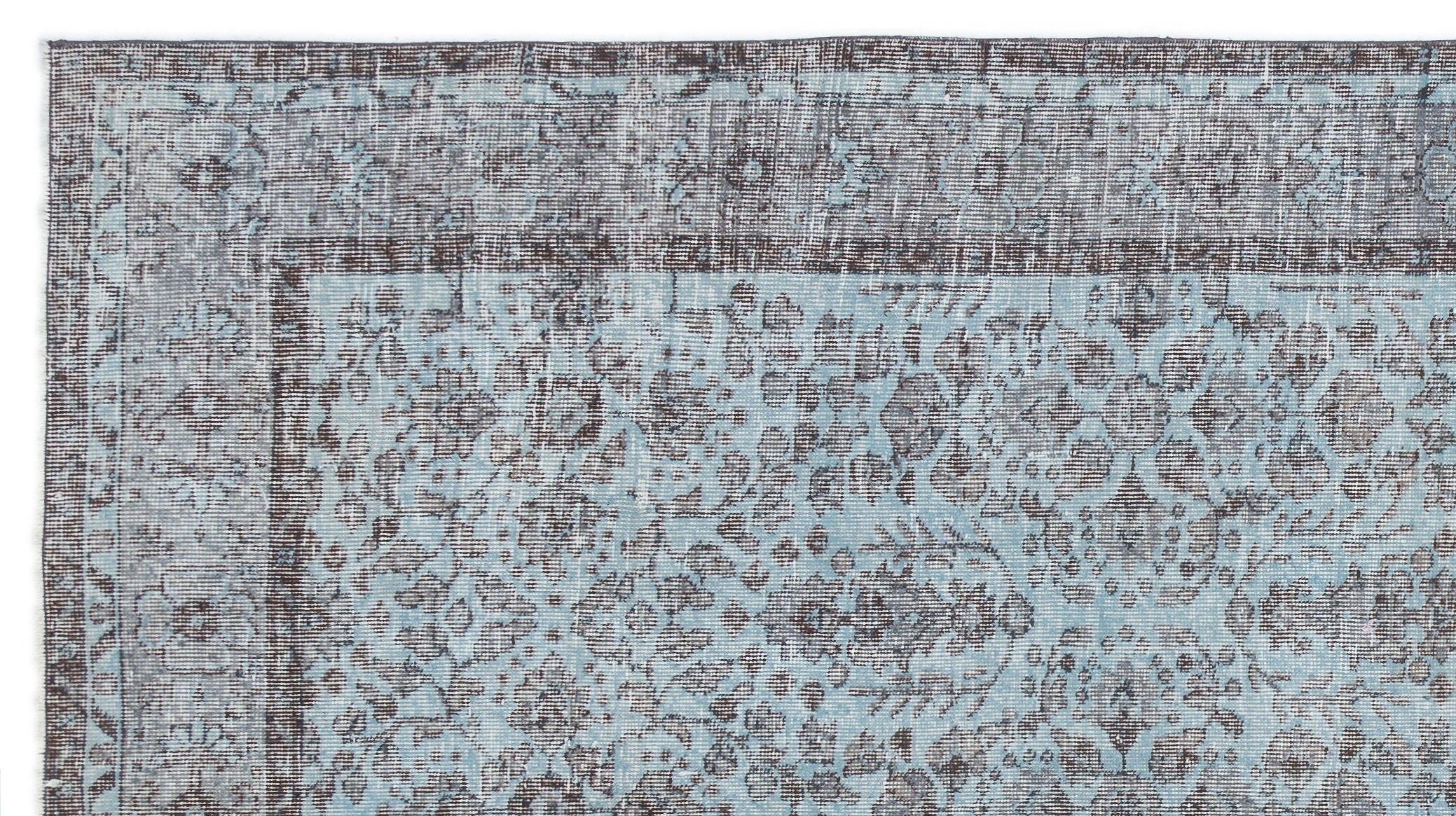 Atina Blue Vintage Wool Handmade Area Rug 6'0" x 9'0"
