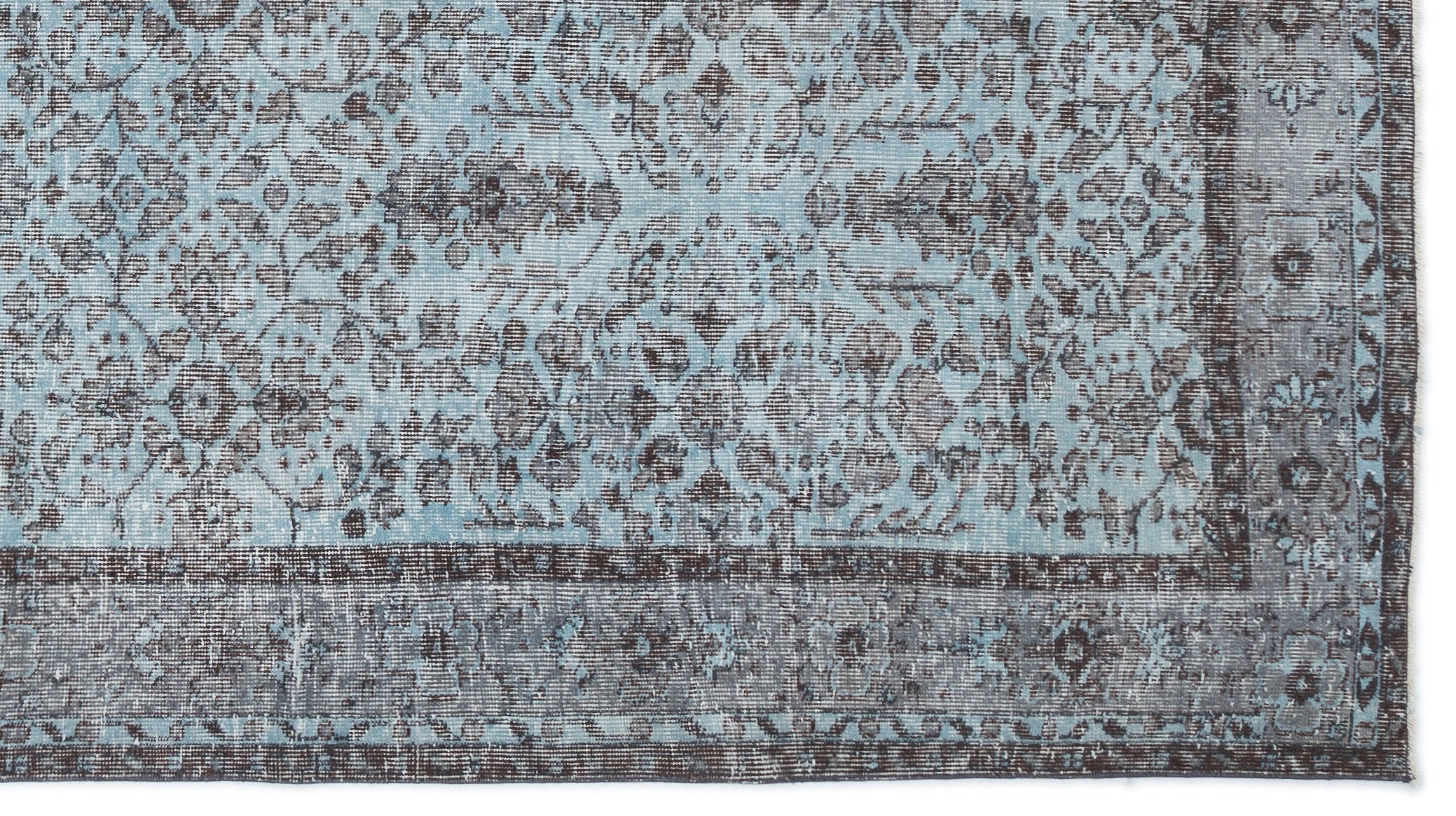 Atina Blue Vintage Wool Handmade Area Rug 6'0" x 9'0"