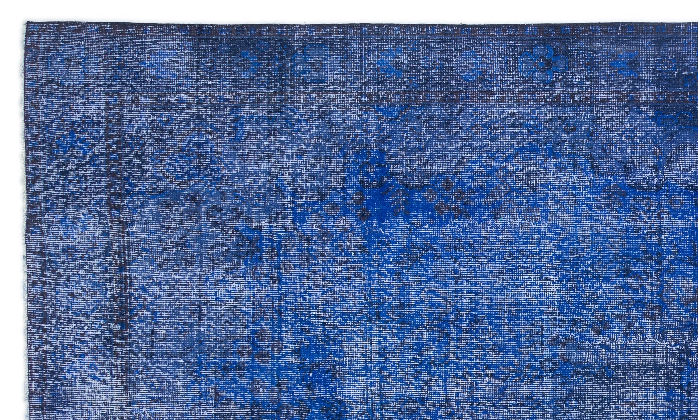 Atina Blue Vintage Wool Handmade Area Rug 6'4" x 10'7"