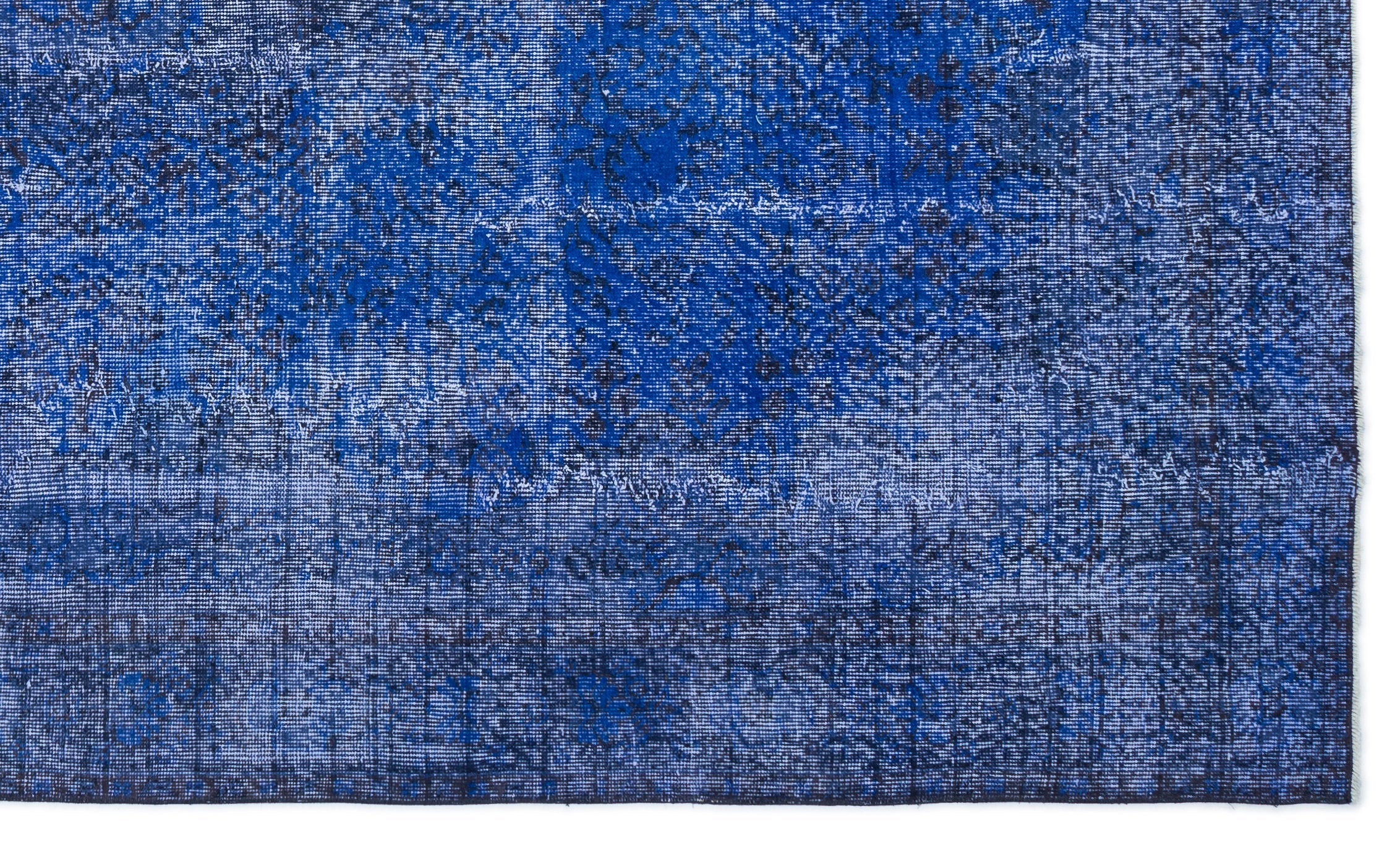 Atina Blue Vintage Wool Handmade Area Rug 6'4" x 10'7"