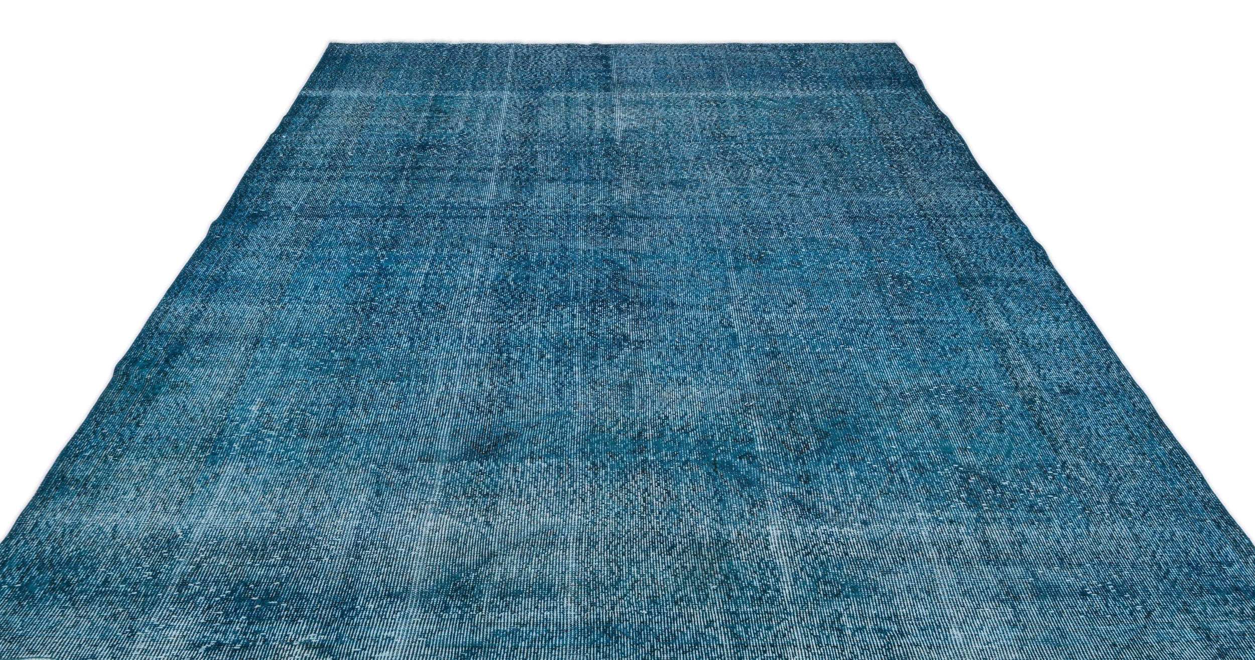 Atina Turquoise Vintage Wool Handmade Area Rug 6'11" x 10'6"