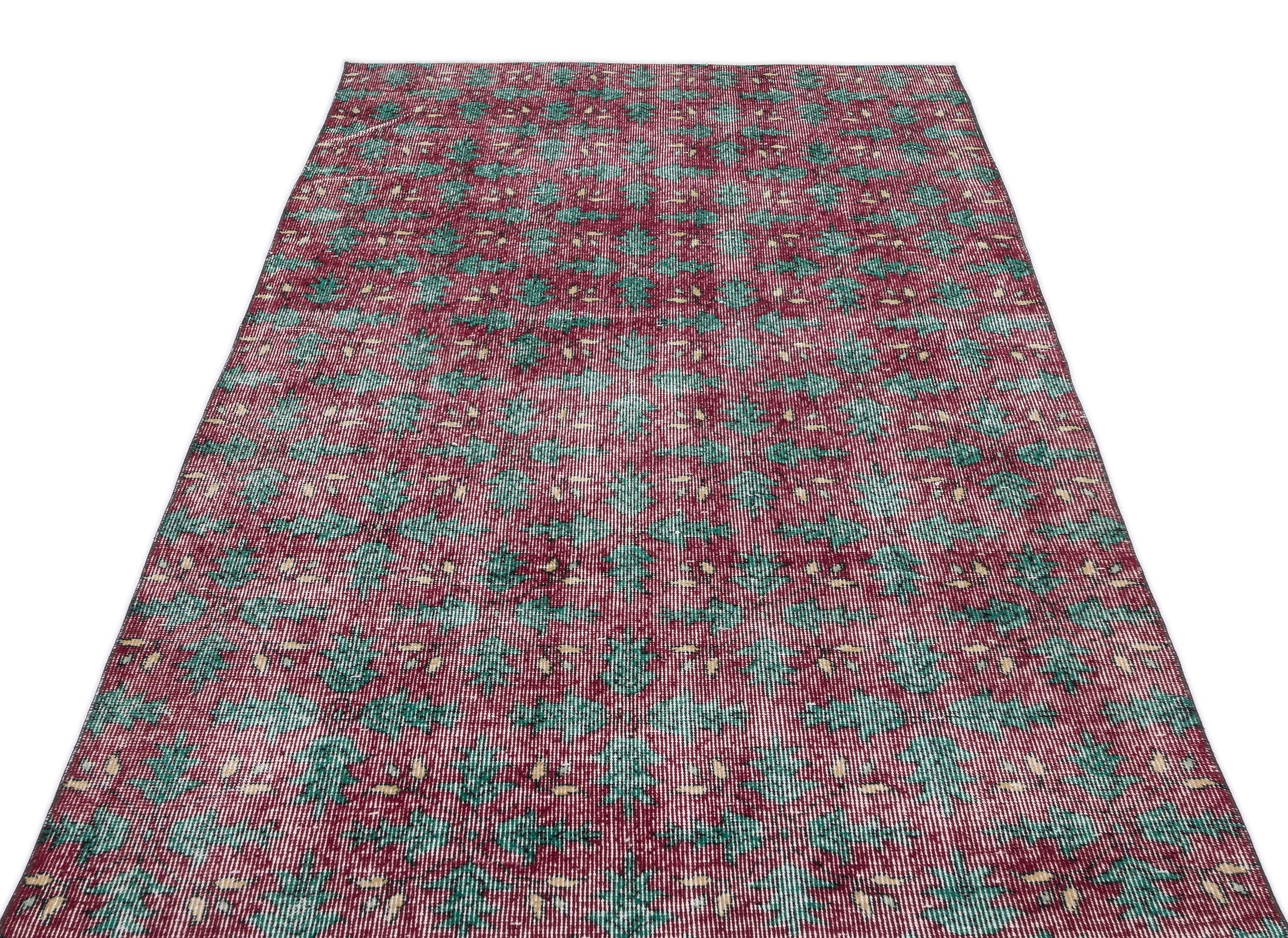Atina Cream Vintage Wool Handmade Area Rug 3'9" x 7'1"