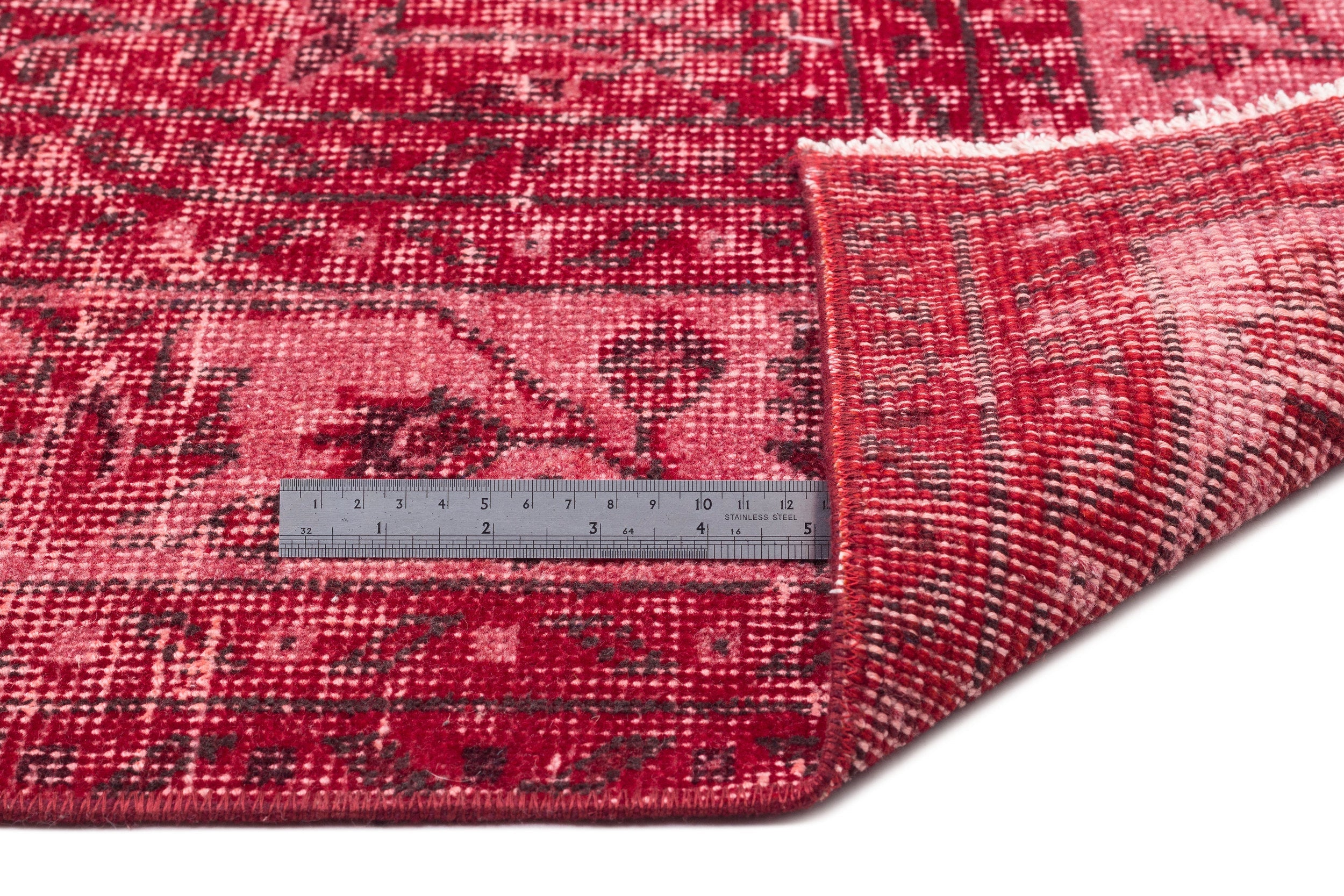 Atina Red Vintage Wool Handmade Area Rug 6'8" x 10'6"