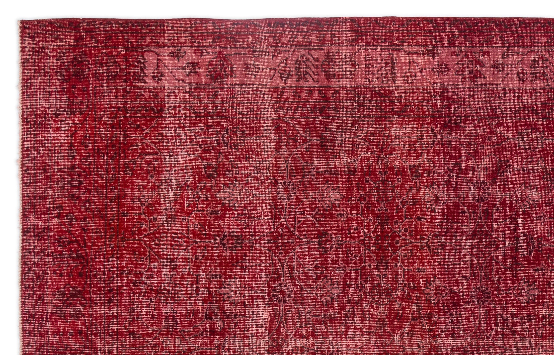 Atina Red Vintage Wool Handmade Area Rug 6'8" x 10'6"