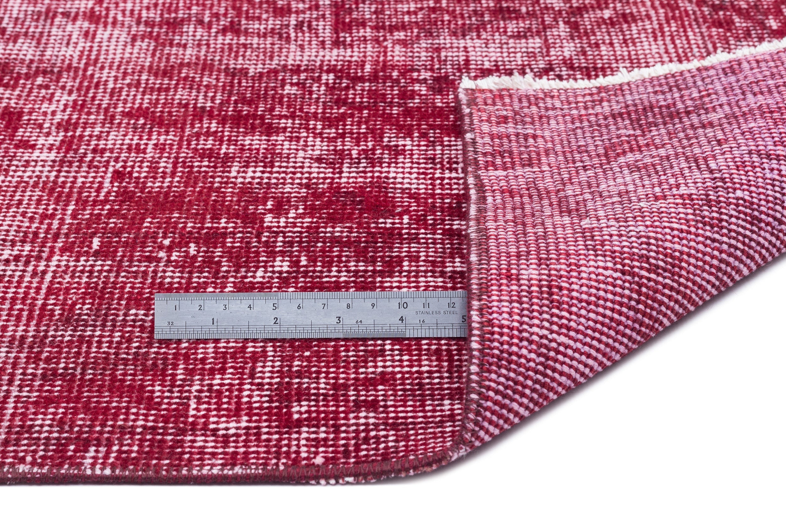 Atina Red Vintage Wool Handmade Area Rug 3'8" x 6'11"