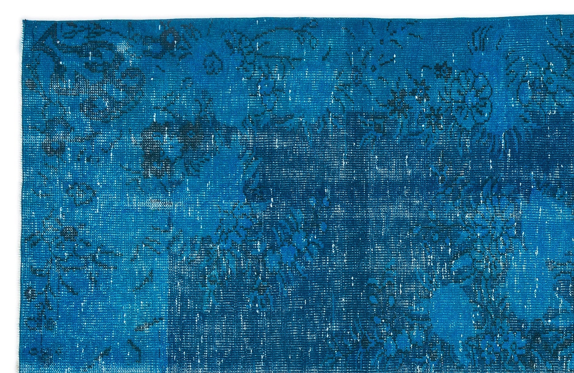 Atina Turquoise Vintage Wool Handmade Area Rug 5'9" x 8'11"