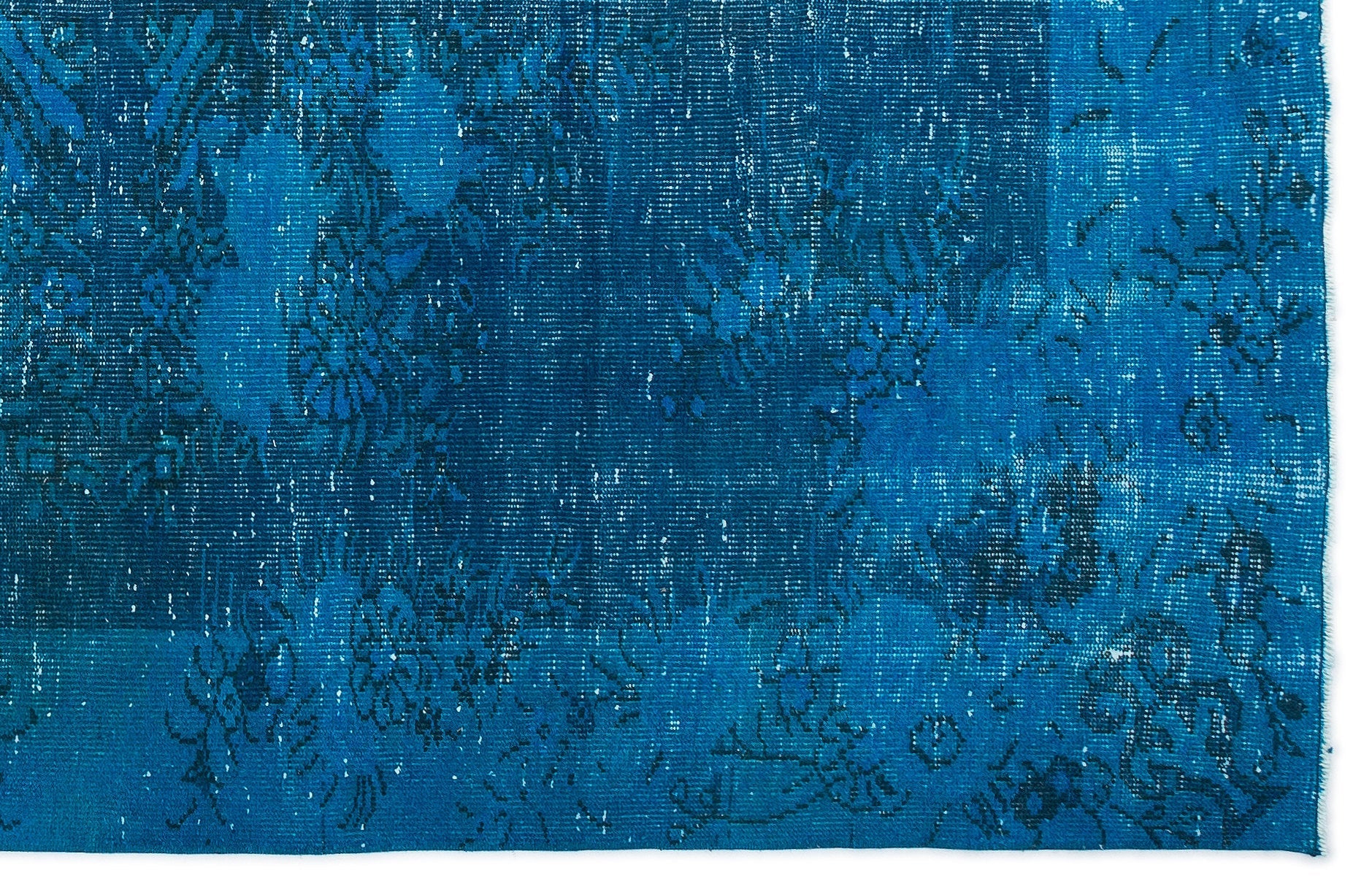 Atina Turquoise Vintage Wool Handmade Area Rug 5'9" x 8'11"