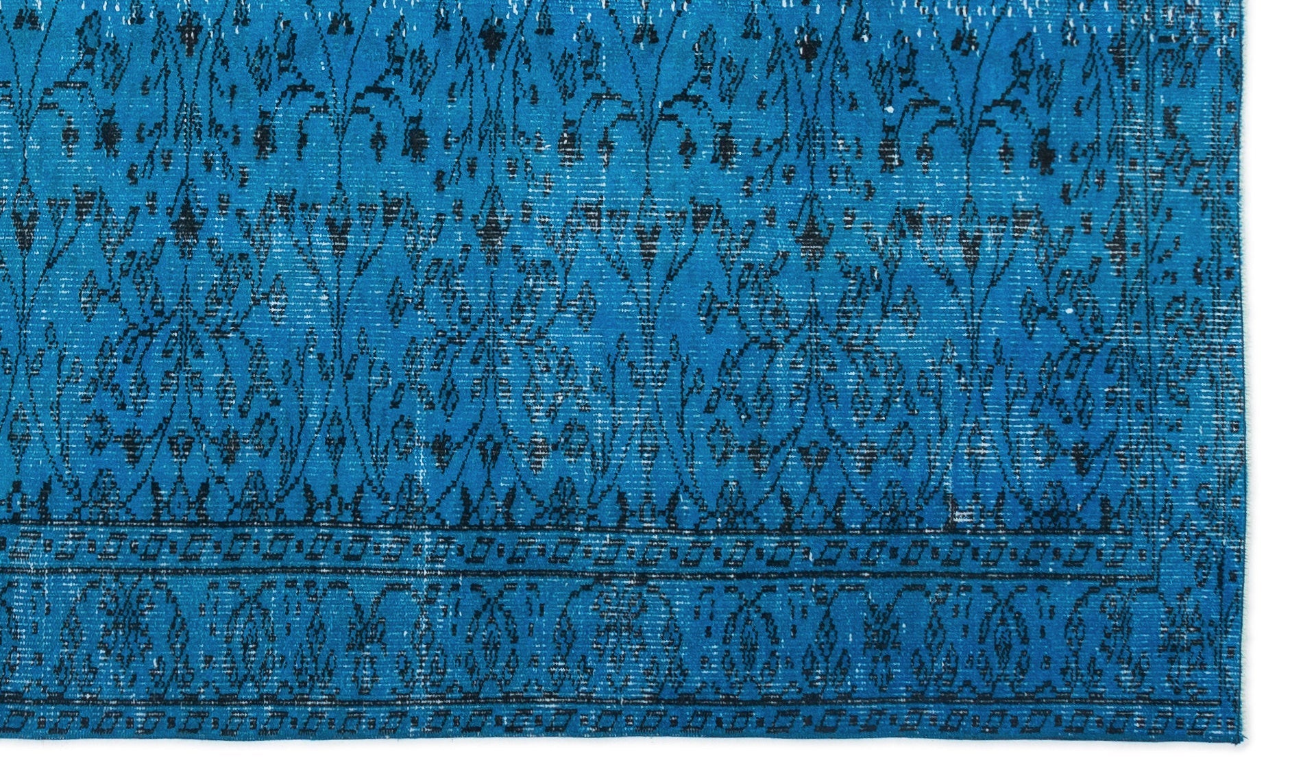 Atina Turquoise Vintage Wool Handmade Area Rug 5'3" x 9'0"