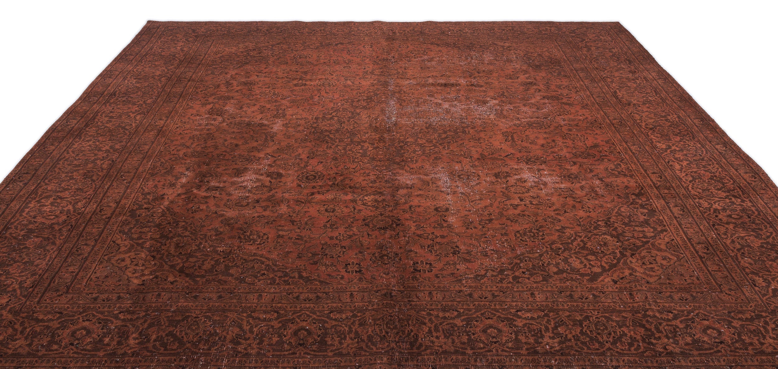 Epir Brown Vintage Wool Handmade Area Rug 9'8" x 11'6"