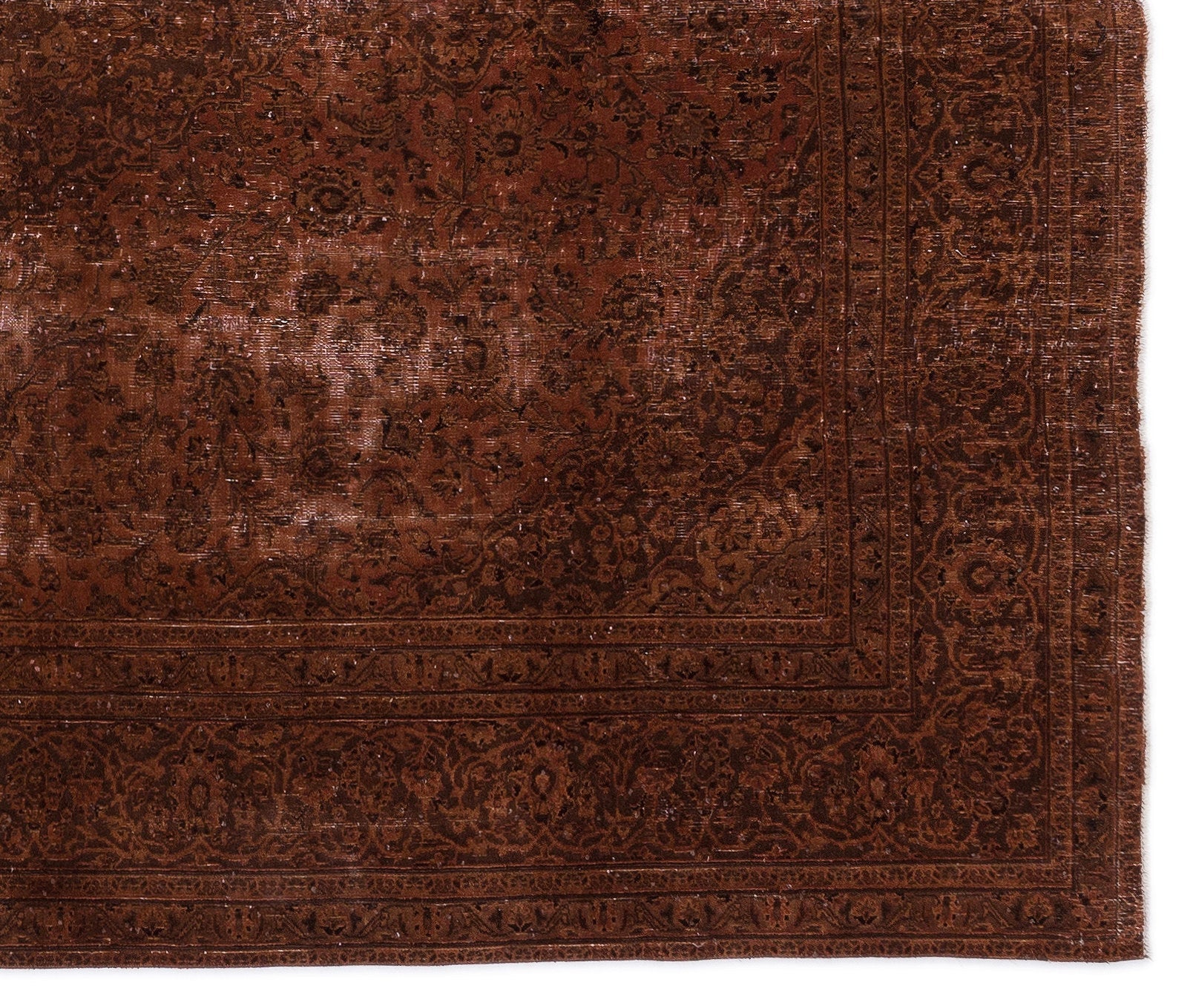 Epir Brown Vintage Wool Handmade Area Rug 9'8" x 11'6"