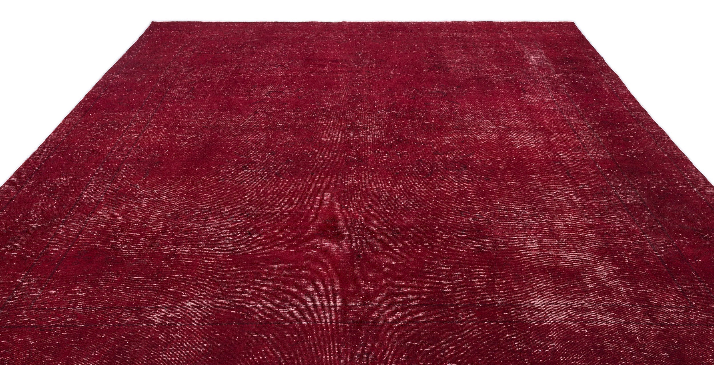 Epir Red Vintage Wool Handmade Area Rug 9'4" x 12'8"
