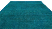 Epir Turquoise Vintage Wool Handmade Area Rug 9'8" x 13'3"