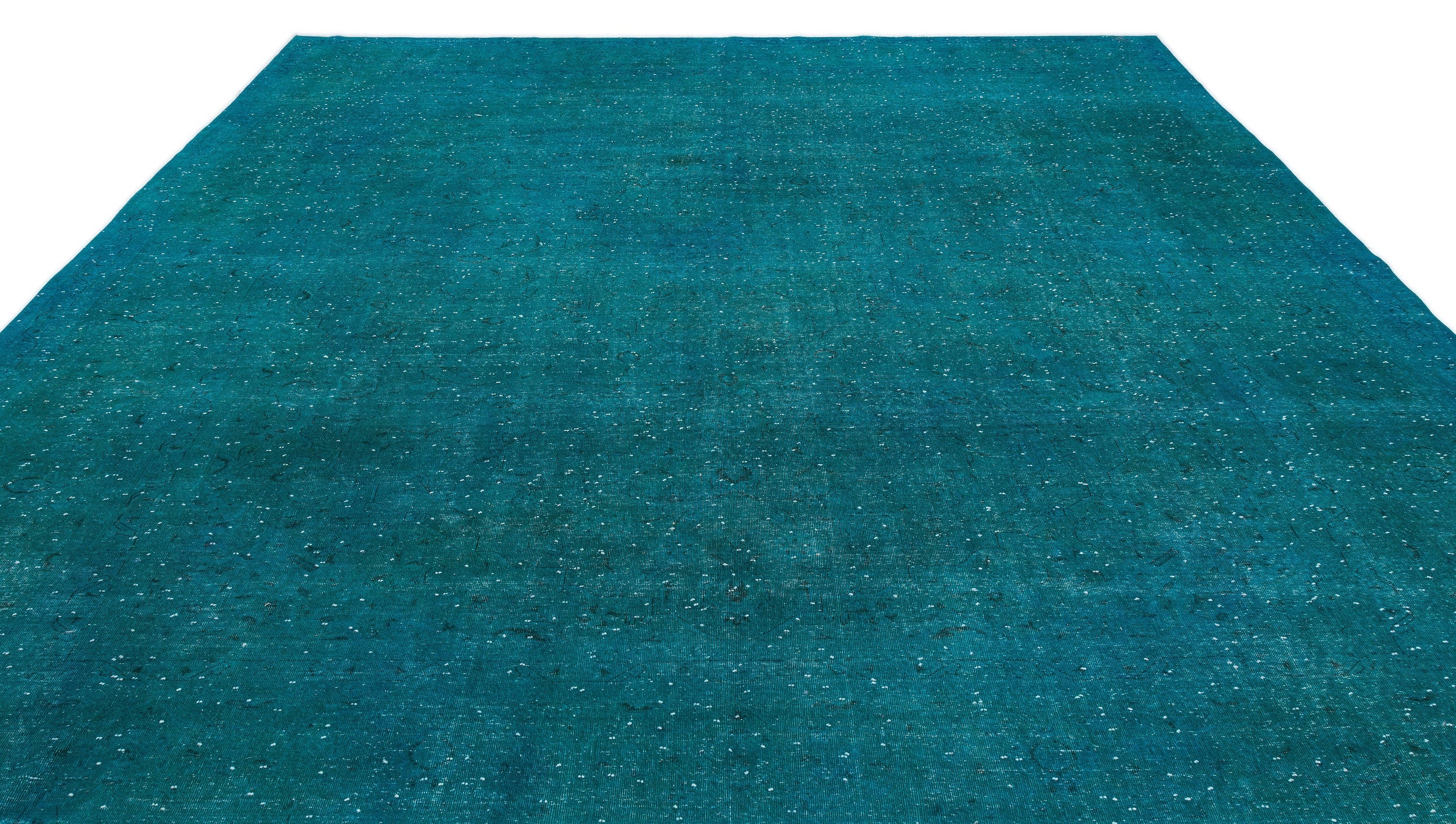 Epir Turquoise Vintage Wool Handmade Area Rug 9'8" x 13'3"