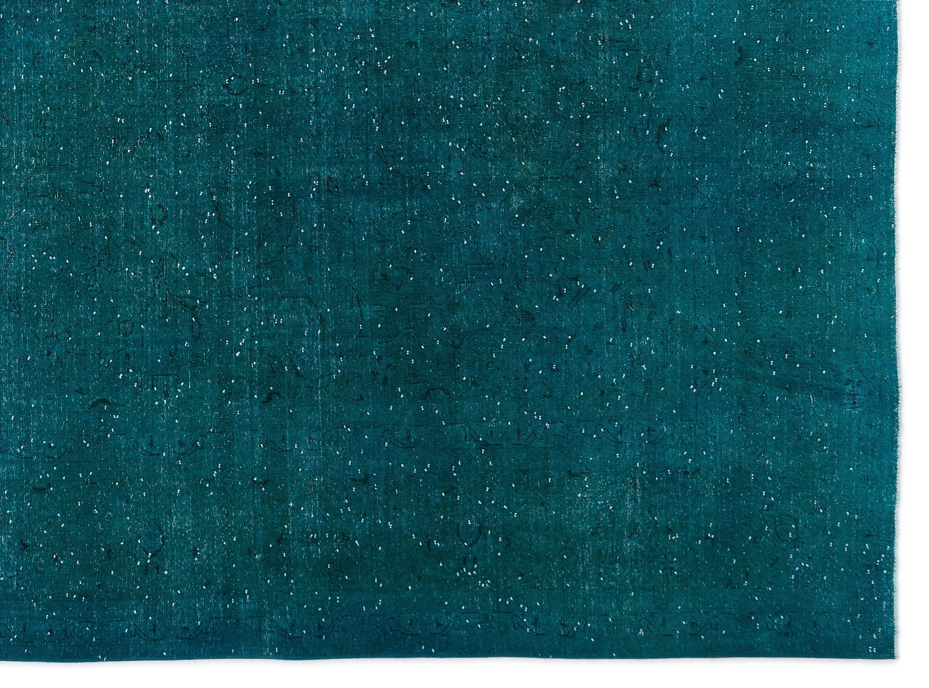 Epir Turquoise Vintage Wool Handmade Area Rug 9'8" x 13'3"