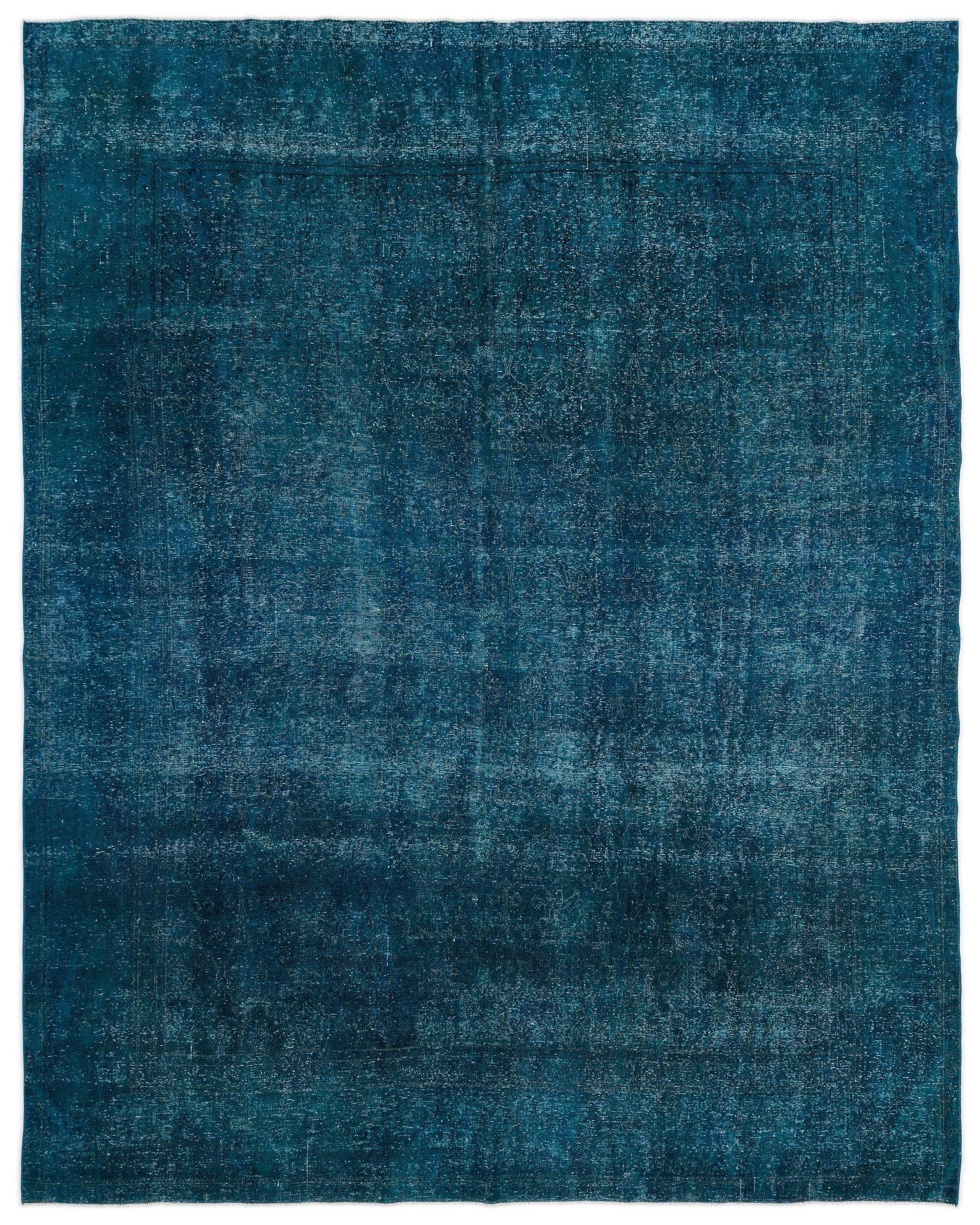 Epir Turquoise Vintage Wool Handmade Area Rug 9'7" x 12'0"