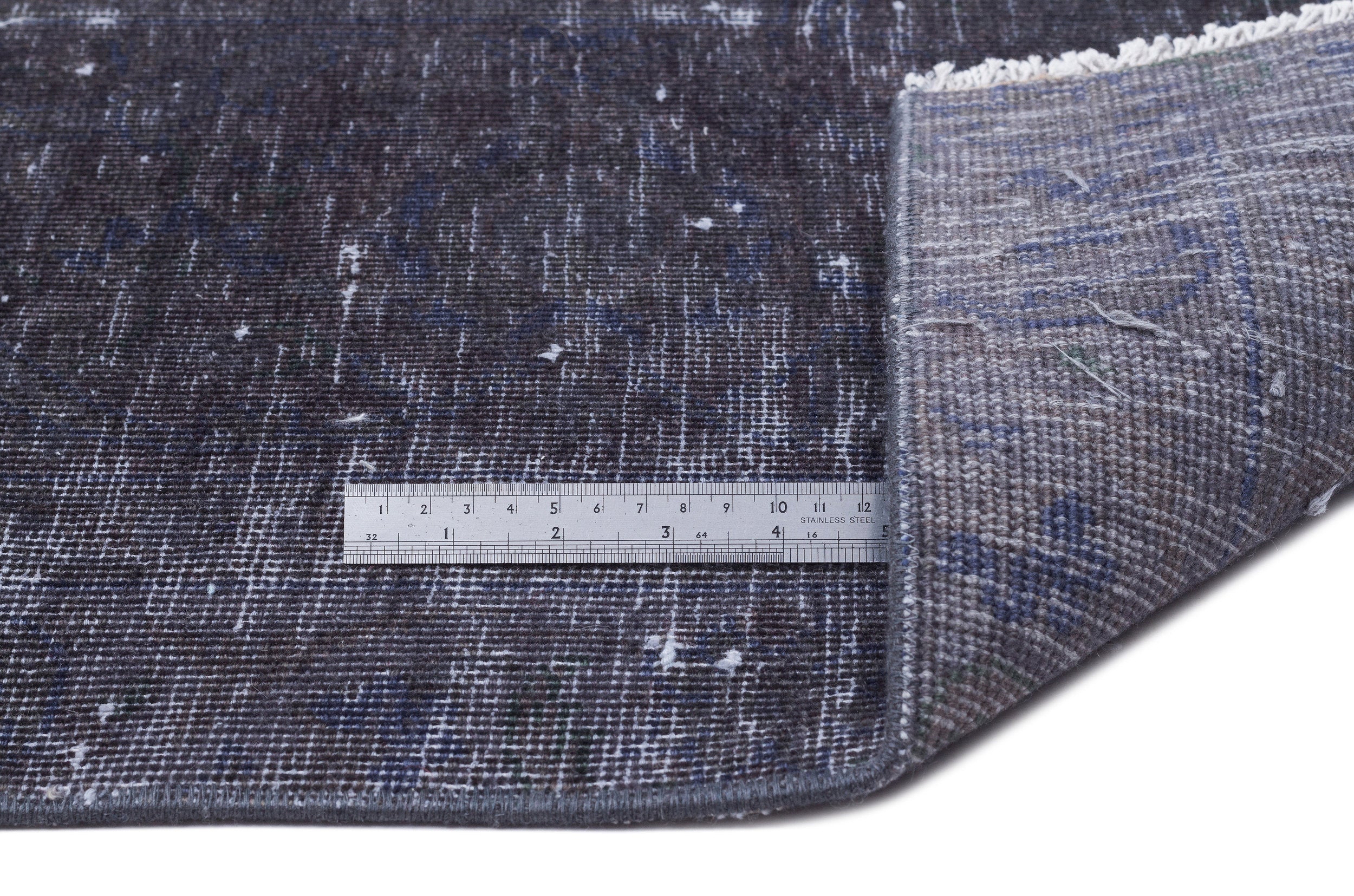 Epir Grey Vintage Wool Handmade Area Rug 9'0" x 13'2"