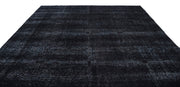Epir Black Vintage Wool Handmade Area Rug 9'2" x 12'2"