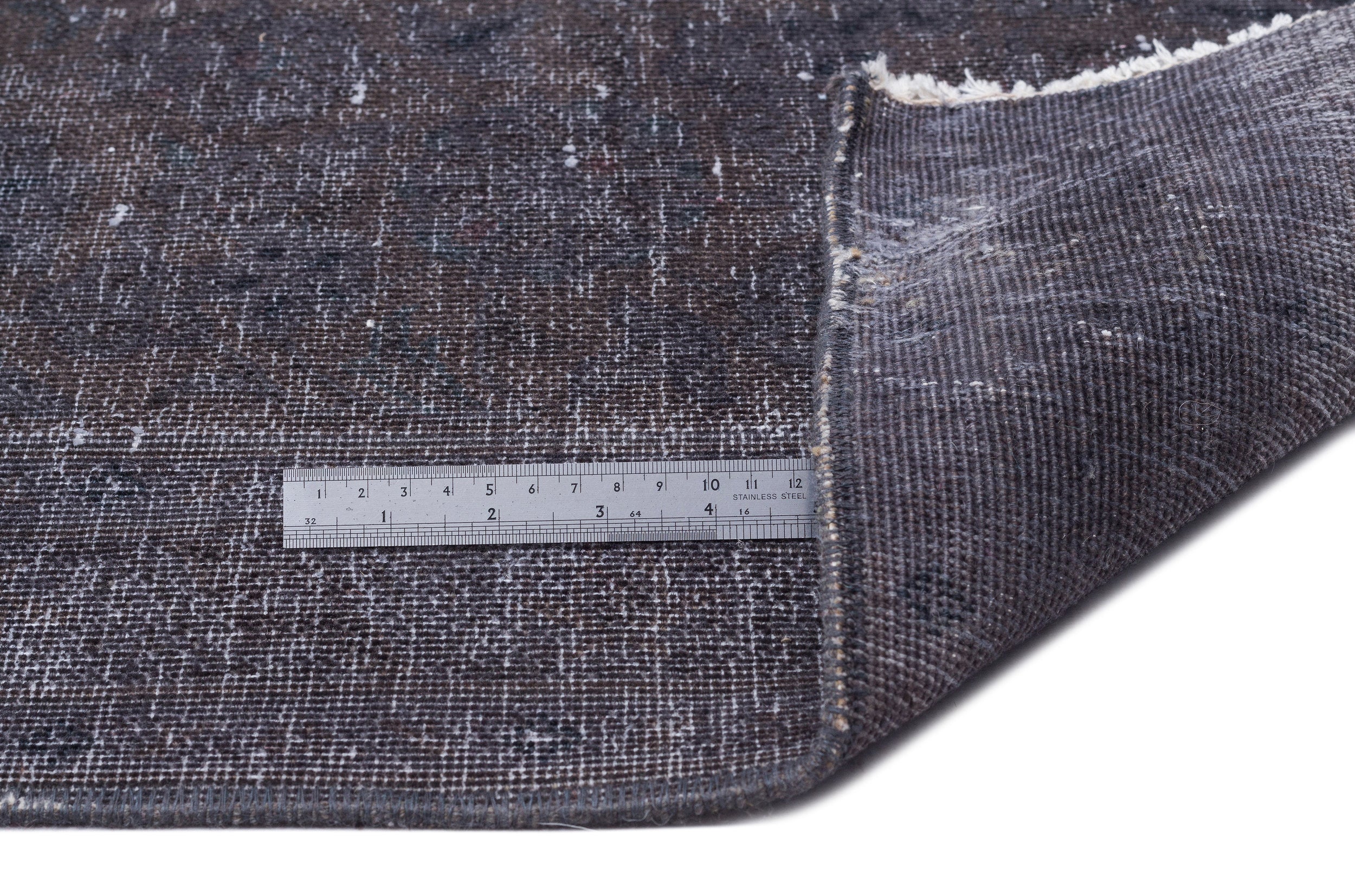 Epir Grey Vintage Wool Handmade Area Rug 9'11" x 13'7"