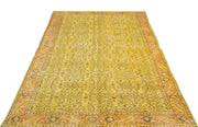 Atina Yellow Vintage Wool Handmade Area Rug 4'10" x 8'9"