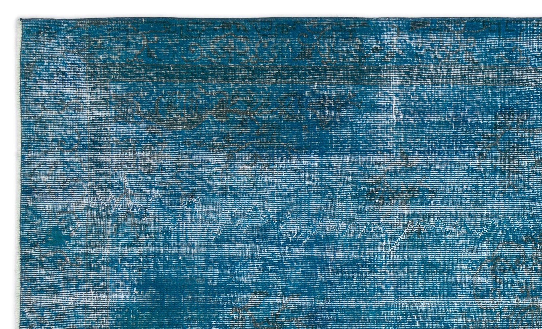Atina Turquoise Vintage Wool Handmade Area Rug 5'1" x 8'7"