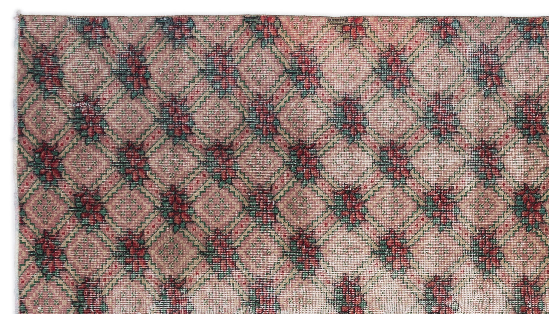 Atina Brown Vintage Wool Handmade Area Rug 5'3" x 8'5"