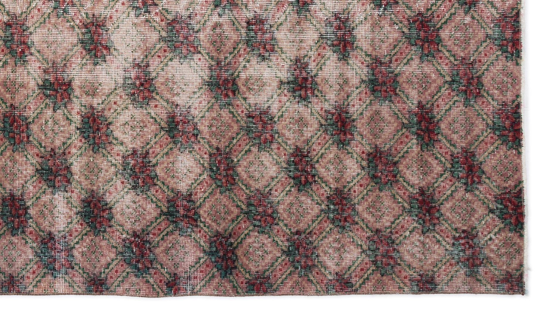 Atina Brown Vintage Wool Handmade Area Rug 5'3" x 8'5"